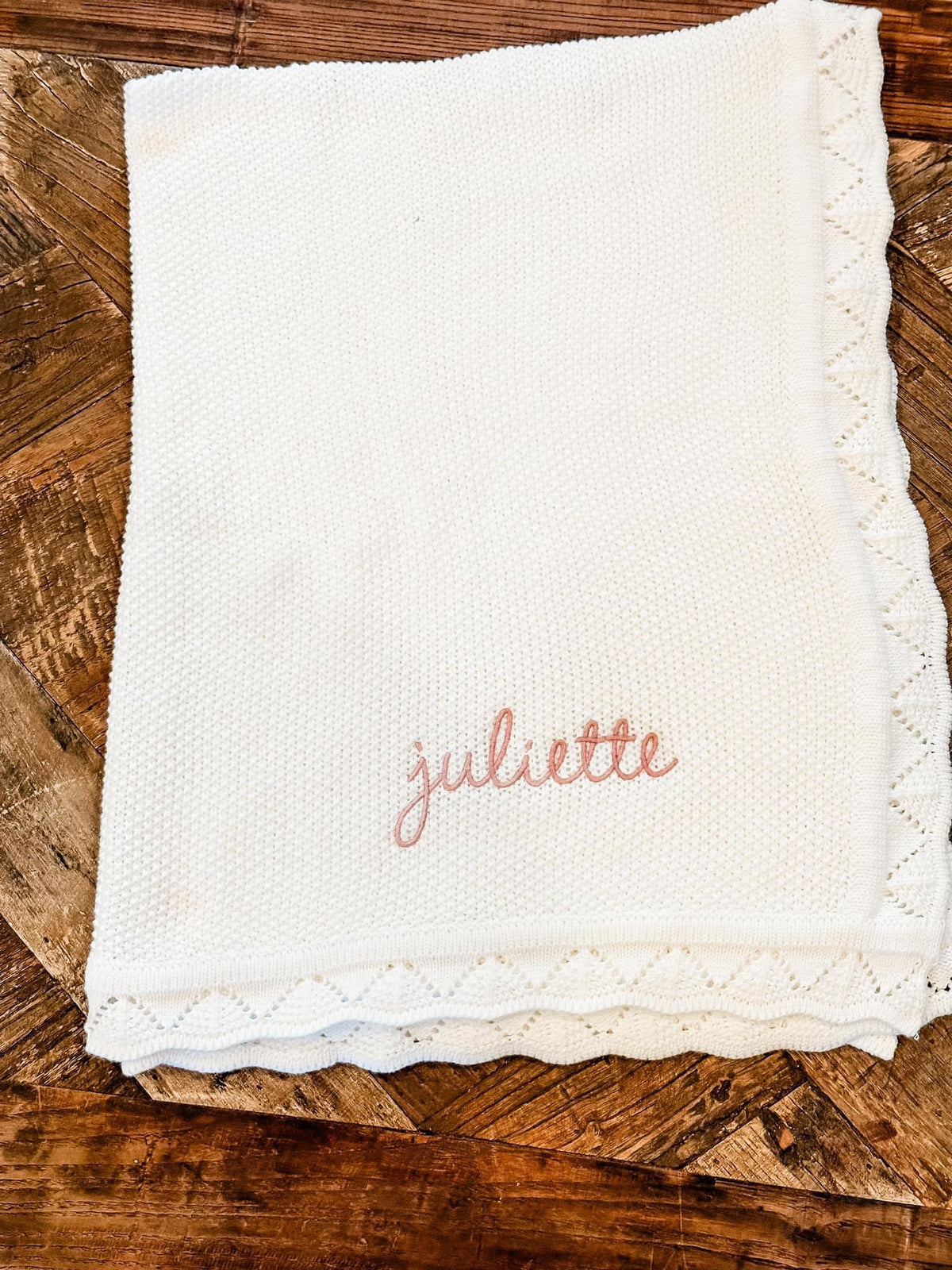 Ivory Knit Blanket