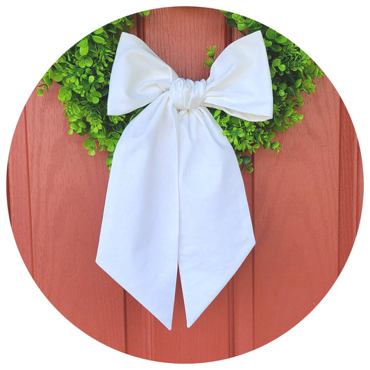 74 inch White Linen Sash