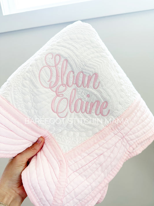 Baby Quilt with Name or Monogram