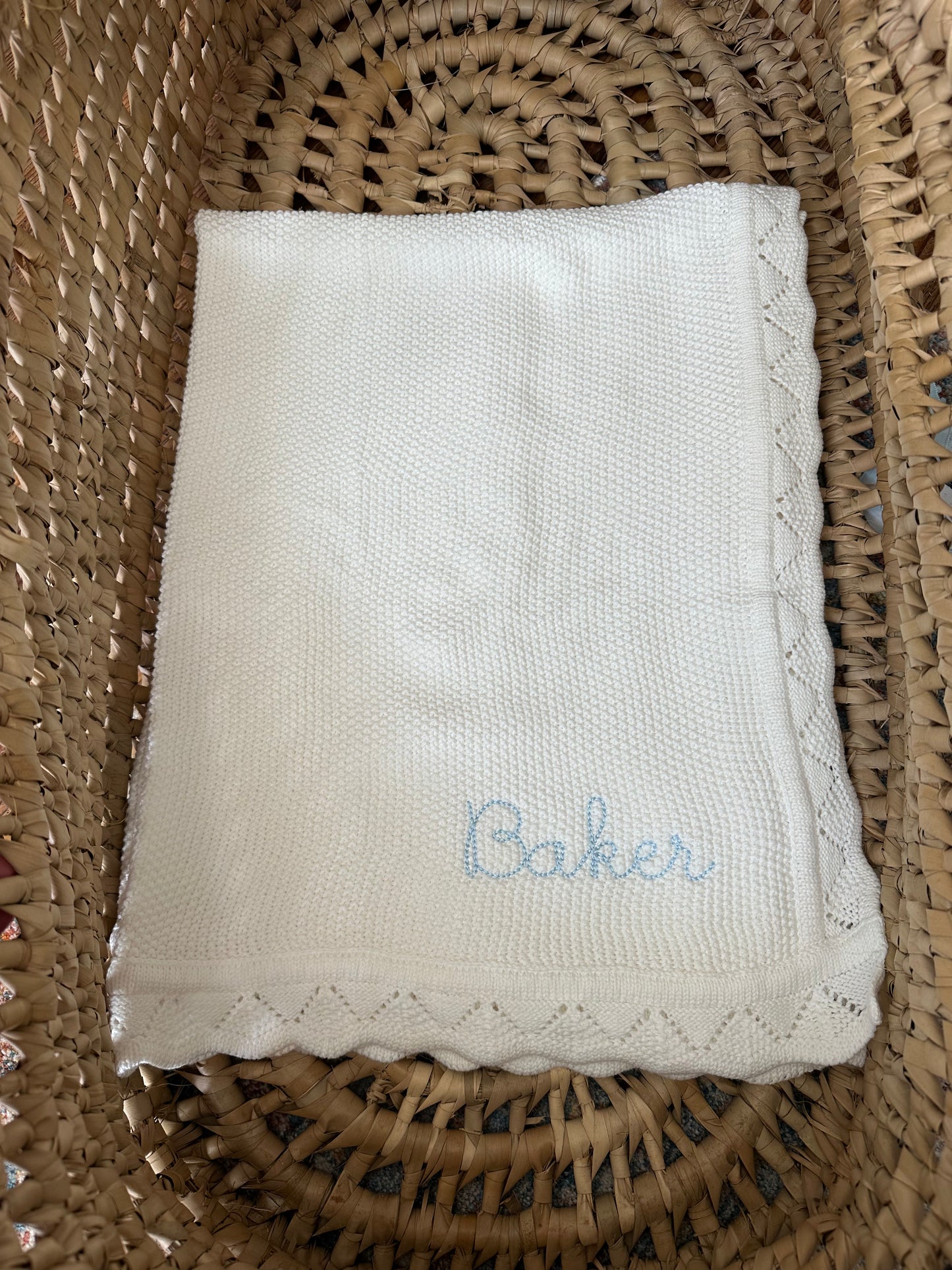 Ivory Knit Blanket