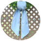 Blue Cotton Pique Sash with Trim