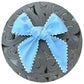Blue Cotton Pique Sash with Trim